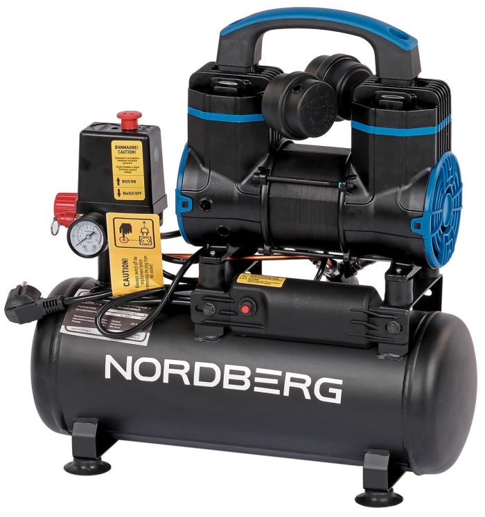 Поршневой компрессор NORDBERG NCEO8/170, ременной привод, безмасляный, 170 л/мин, 220В