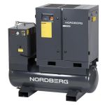 Винтовой компрессор Nordberg NCF20RD, прямой привод, 10 бар, IP23, 2150л/мин, 15кВт, 410л, с ЧП и осушителем