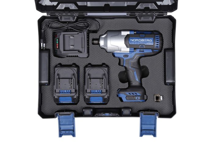 Гайковерт аккумуляторный ударный NORDBERG NE812K, 1/2", 1700 Нм, в кейсе