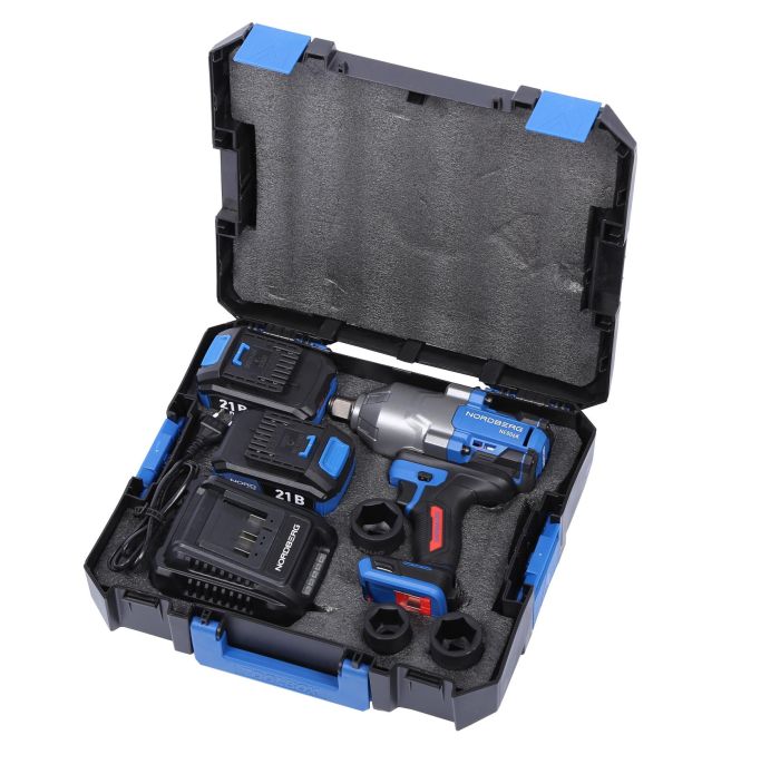 Гайковерт аккумуляторный ударный NORDBERG NE806K-3/4, 3/4", 1500 Нм, в кейсе