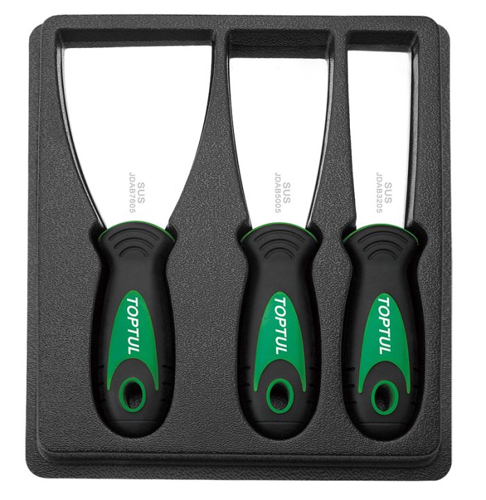 Набор шпателей из нержавеющей стали 3 предмета TOPTUL JGAT0301