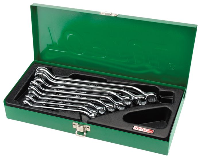 Набор накидных ключей 45? 6-22 мм, 8 предметов в метал. кейсе TOPTUL GAAD0804
