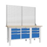 Верстак слесарный Верстакофф CTR 1802.S333.13-2, 3 тумбы, 3+3+3 ящика, с дв. экраном